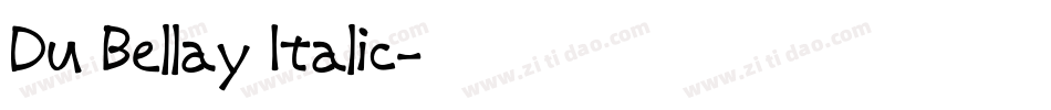 Du Bellay Italic字体转换